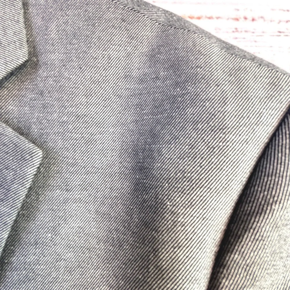 Modern Blazer MADE Cam Newton 42L Grey Cotton/Linen Sport Coat Minimalist Summer